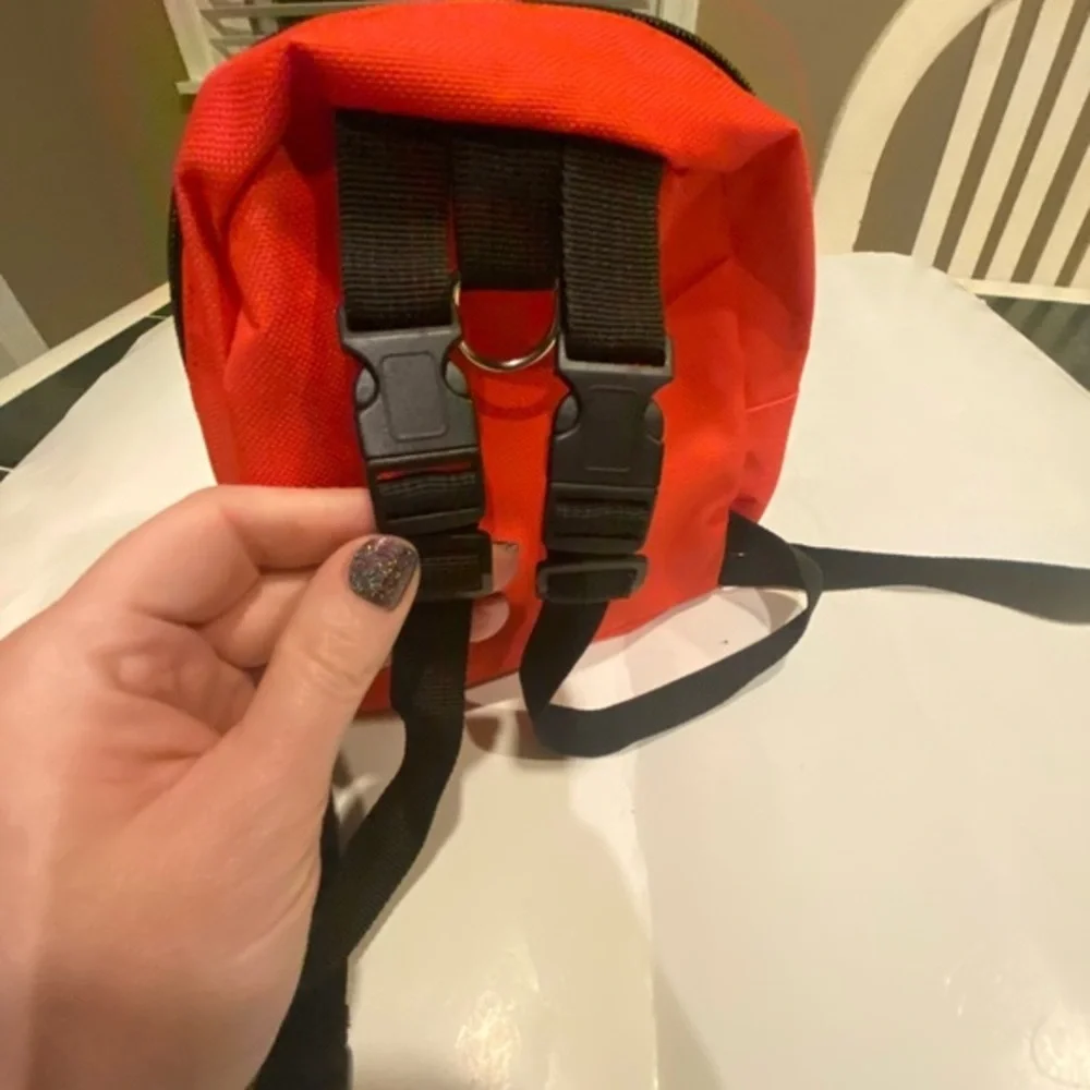 PAW NYC RED DOGGIE BACKPACK WITH PANDAS NEW WITH TAGS